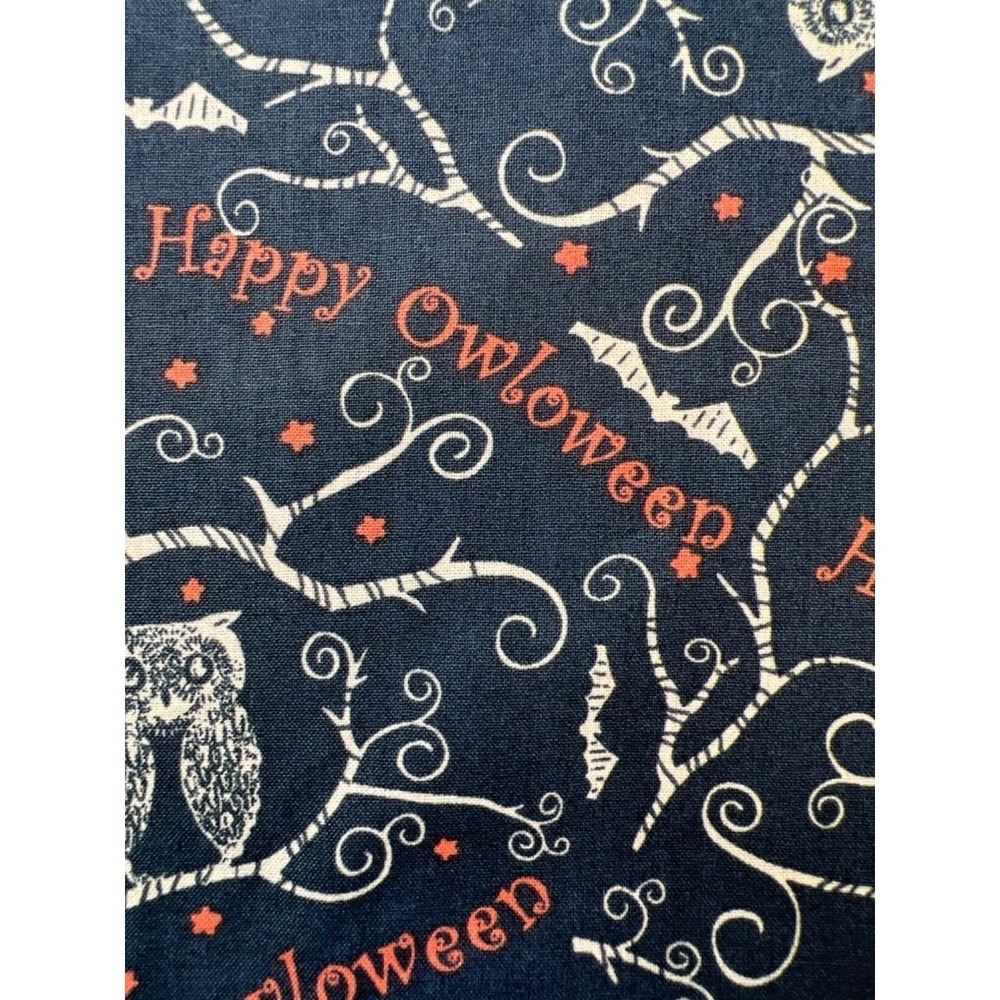 Fabric - Halloween Happy Owloween Night Owls on Trees Cotton 1 yard 36" x 44/45"